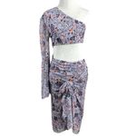 MISA Los Angeles Revolve  Calypso Dress Feathered Floral Size Small NWT Cut Out Photo 4