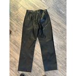 Jacqueline Ferrar Vintage  Black Leather High Rise Straight Leg Pant Size 10 Photo 2