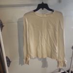 ALC Frank A.L.C. Darden Ruffle Cutt Top Ivory White Size 8 Photo 3