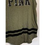 Victoria's Secret Pink Women's Sequin Sleeveless Curved Hem Tank Top Green Size Photo 4