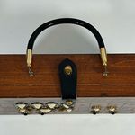 Enid Collins Box Purse 1960’s Cable Car Brown Photo 3