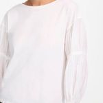 Madewell NWT White Puff-Sleeve Drop-Shoulder Knit Top - Size: Small Photo 13