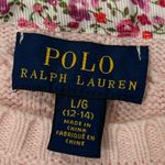 Ralph Lauren Polo  kids Light Pink Cable Knit Sweater. Size L 10-14. Photo 6