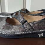 Alegria Jil-752 Metallic Silver Crackle Mary Jane Shoes Women’s Comfort Size 36 Photo 1
