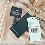 Adrianna Papell  NWT Pink Gold Spaghetti Strap Sequin Mesh Blouson Gown Size 18 Photo 10