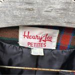 Vintage Henry Lee Petites Christmas Holiday plaid crop blazer Red Size 10 Photo 3