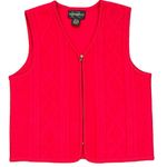 Requirements Women's  Red‎ Wool Cable Knit Zip Up Vest Size Small Photo 0