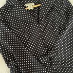 Miss Dorby Polka Dot Vintage Jacket with Bow White Size 8 Photo 3