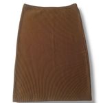 American Apparel Y2K Camel Tan Ribbed Pencil Bodycon Nylon Skirt Photo 0