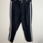Empyre Jeans Womens 7 Black Eileen Mom Checkerboard Stripe Cotton Pants Denim Size undefined Photo 4