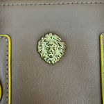 Anne Klein  Small Billie Faux Leather Dome Top-Handle Bag Satchel Brown Yellow Photo 7