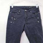 BLANK NYC Intro Black Denim Destroyed Star Studded Pierced Skinny Photo 1