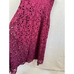 ASTR  The Label Midi Dress Size M Burgundy Lace Overlay Spaghetti Strap V-Neck Photo 6