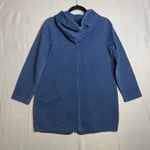 Pure Jill Indigo Quilted Zip Up Hooded Cardigan Jacket Size SP Casual Blue Photo 5
