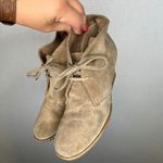 J.Crew Suede Wedge Booties Lace Up‎ Ankle Boots Desert Boot Style Casual Women Tan Size 8 Photo 4