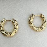 Irregular Small Gold Hoop Earrings for Women Photo 0