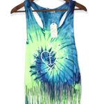 Beach By Exist Blue & Green Tie-Dye Swirl 'Key West Florida' Fringe-Hem Tank Photo 1