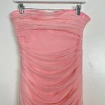 House Of CB  Sofia Strapless Ruched Gown in Fairy Pink Size Large Photo 5