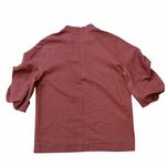 COS  Rust Textured Mockneck Puff Sleeve Blouse Photo 1