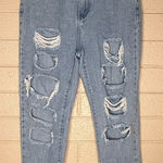 SheIn Distressed Light Blue Women's Jeans Photo 0