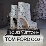 Jessica Simpson New  JS Dolly Silver Shimmer Sand Rhinestone Boot Womens 10 Photo 3