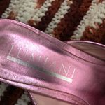 Vintage 90s Lumiani Pink leather pointed toe kitten heels mules pumps flower floral Italy #coquette #fairycore #glamour #prom #formal office siren classy RARE EUR 38 Photo 3