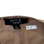 Paper Heart Champagne Satin Slit Midi Slip Dress Women's Size Medium | 45-6 Photo 3