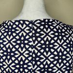 Roz & Ali Black and White Patterned Belted Cap Sleeve Zip Midi Dress Event 20 Photo 3