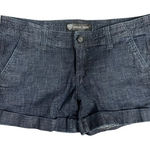 Sneak Peek Cuffed Stretch Mid Rise Denim Shorts Size M Blue Size M Photo 0