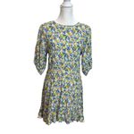 Faithfull the Brand  Jeanette Mini Dress Women’s Size Medium Floral Crepe Photo 2