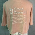 Aeropostale Peach Graphic Cropped T-Shirt Size Medium Photo 5