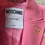 Moschino NWOT  pink floral embroidered slim fit blazer Photo 6