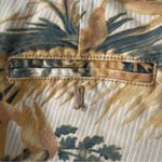 Anthropologie  Chino Relaxed Pants Floral bird pattern cotton stretch zip button Photo 6