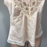Cream Silk Tank Top Lingerie Nighty Lace Medium Photo 2