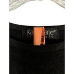 Karen Kane Vintage Black Silver Metallic Long Sleeve Stretch Top Sz M Holiday Photo 2