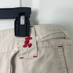 Disney Walt World women’s light tan embroidered belted tie hem capri pants XL Photo 5