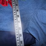 Mosaic Embroidered Denim holiday Dress with Red Buttons Blue Size 16 Photo 7