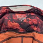 Athleta  Rainier Printed Tight Frozen Floral Warm Leggings XS Red Black 7/8 EUC Photo 6