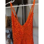 retrofete Elliana Sequin Crochet Mini Dress Orange Womens Size XS/S Photo 6