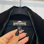 Sno Skins Women’s Dark Green Plush Velvet Long Sleeve Button Shirt Size S Photo 5