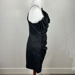 Holiday Party Dress Black One Shoulder Ruffle Cocktail Parties LBD Size 14 Photo 10