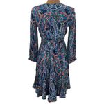 Maeve Anthropologie  maplewood oriental paisley print ruffled midi dress size XS Photo 2