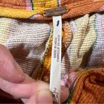 Free People La Paz Striped Flare Leg Pants Size 2 Orange Yellow Green EUC Photo 3