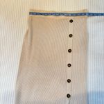 The Nines Boutique Creamy Beige Knit Faux Button Detail Midi Skirt Womens Size M Size M Photo 8