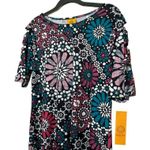 Ruby Rd NWT . Ladies Cut Out Sleeve Floral Pattern Scoop Neck Dress SZ Small Photo 2