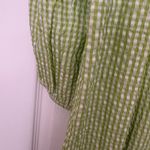 Monki Green And White Gingham Plaid Seersucker Midi Dress Size‎ XS Photo 3