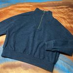 Varley  Miller Half Zip-Up Sweatshirt Medium Marl black gray Fold over collar Photo 2
