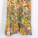Rails Adalyn Ruffle Midi Dress Floral Yellow Green Tiered Women's S Photo 4