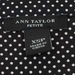 Ann Taylor Petite Polka Dot Lace Detail V Neck Long Sleeve Blouse Shirt XSP Work Photo 3