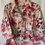 Christopher & Banks ‎ women's PXL jacket style Floral full zip 3/4 sleeves Boho Photo 0